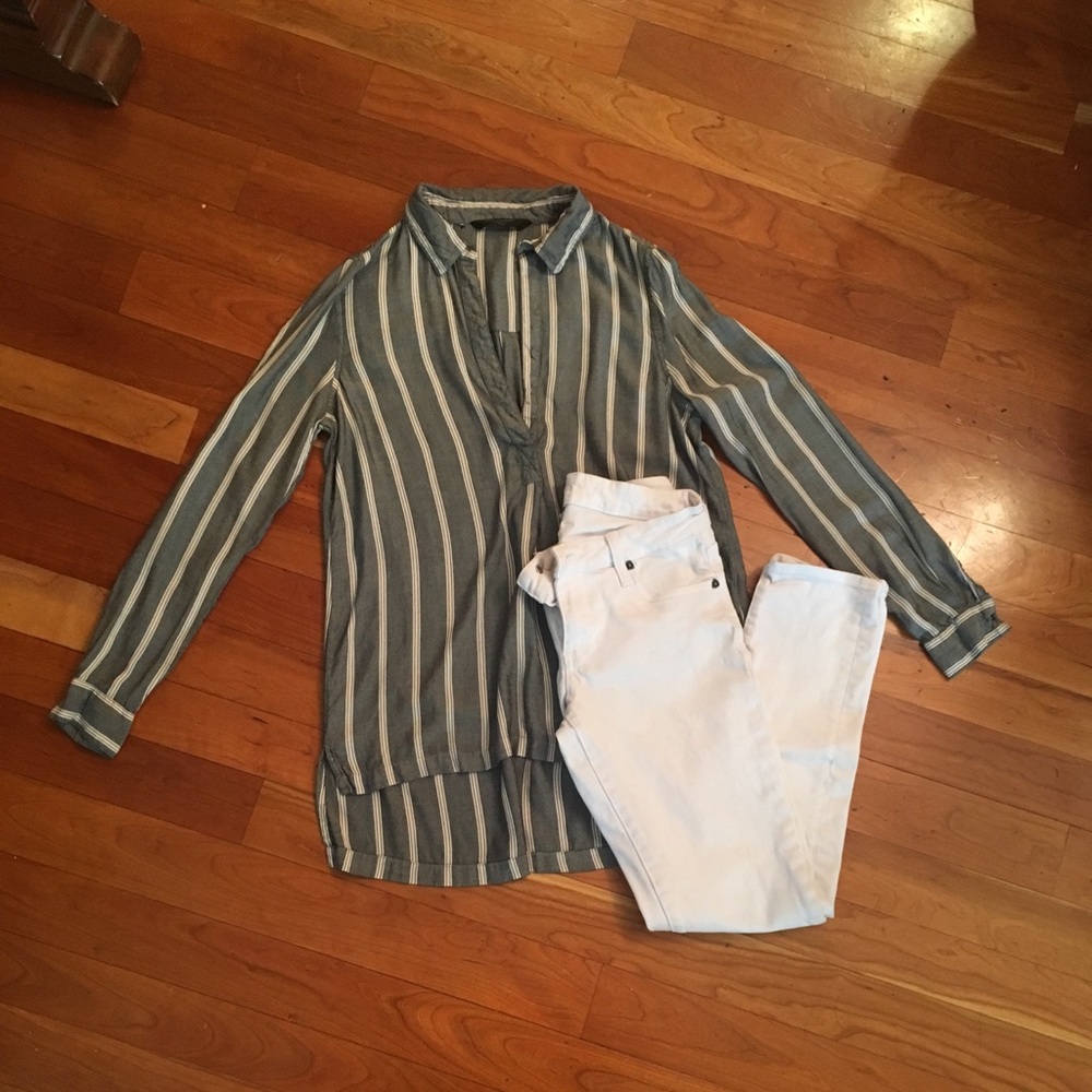 Knot Sisters Striped Button Down